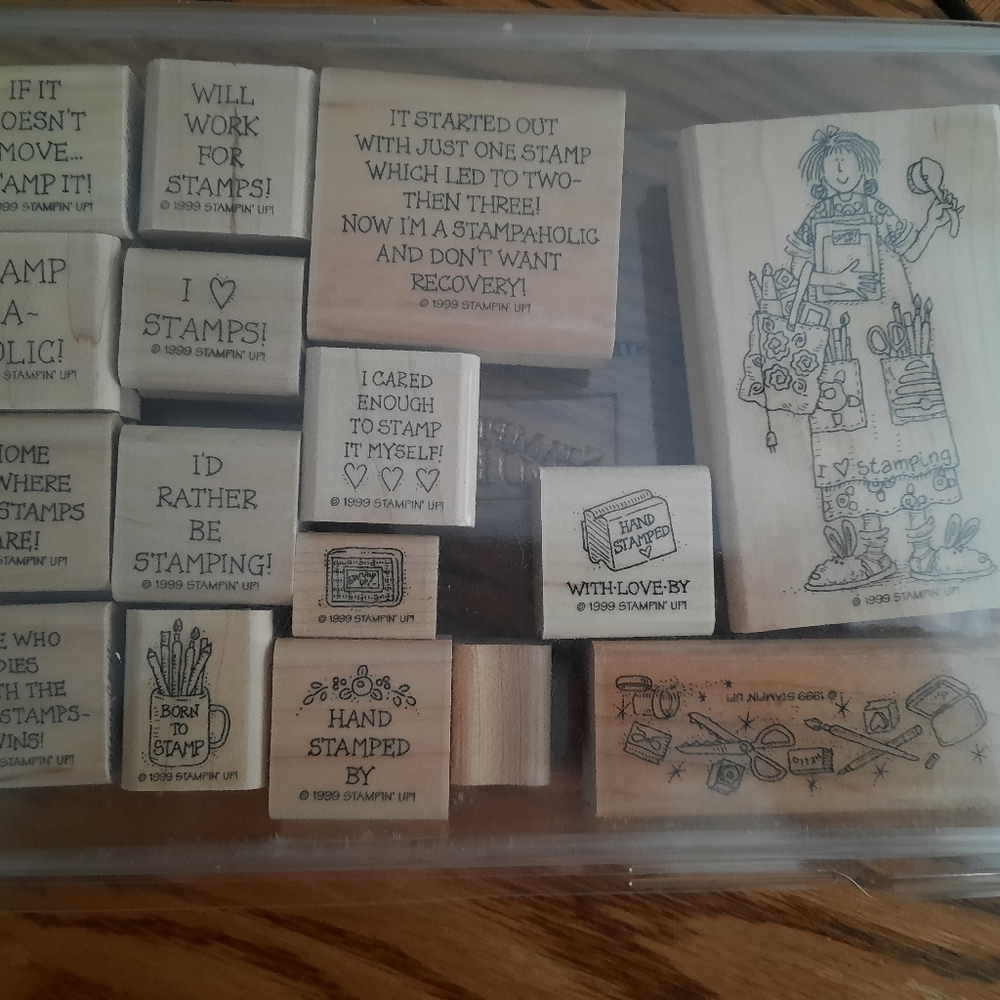 Stampin up wood mount stamps